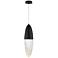Eurofase Ecrou 6.5 In. x 24 In. Pendant in Black with Clear Textured Glass