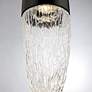 2_Eurofase Ecrou 6.5 In. x 24 In. Pendant in Black with Clear Textured Glass more views