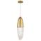 Eurofase Ecrou 6.5 In. x 24 In. Pendant in Gold with Clear Textured Glass