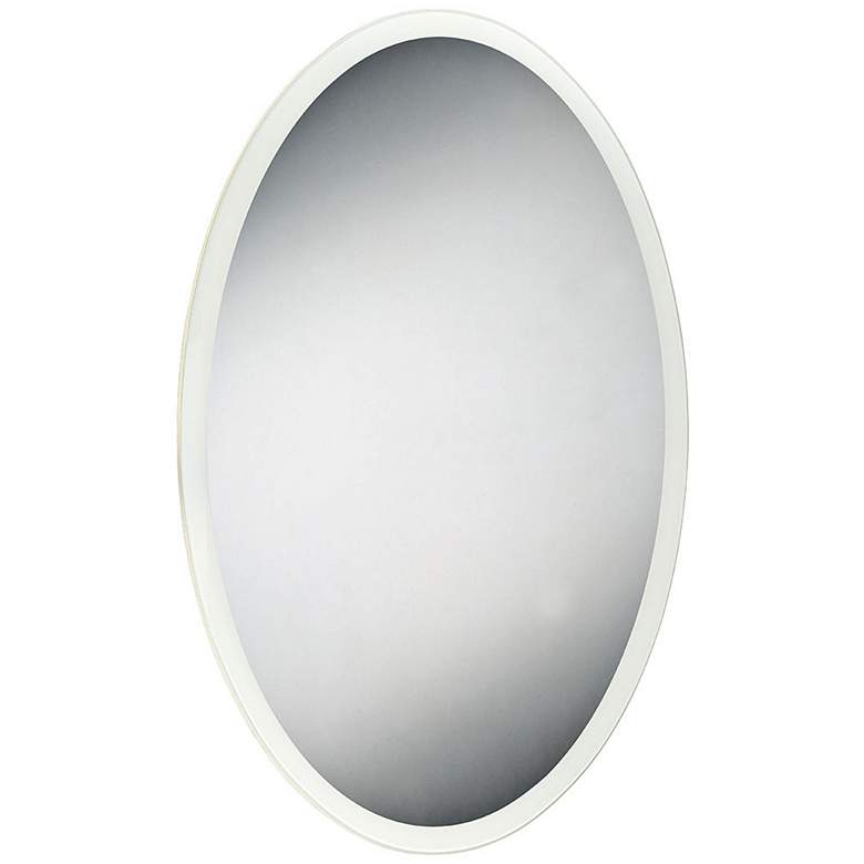 Image 1 Eurofase Edge-Lit 23 1/2 inch x 35 1/2 inch Oval LED Wall Mirror