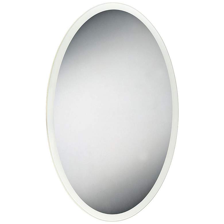 Image 1 Eurofase Edge-Lit 23 1/2" x 35 1/2" Oval LED Wall Mirror