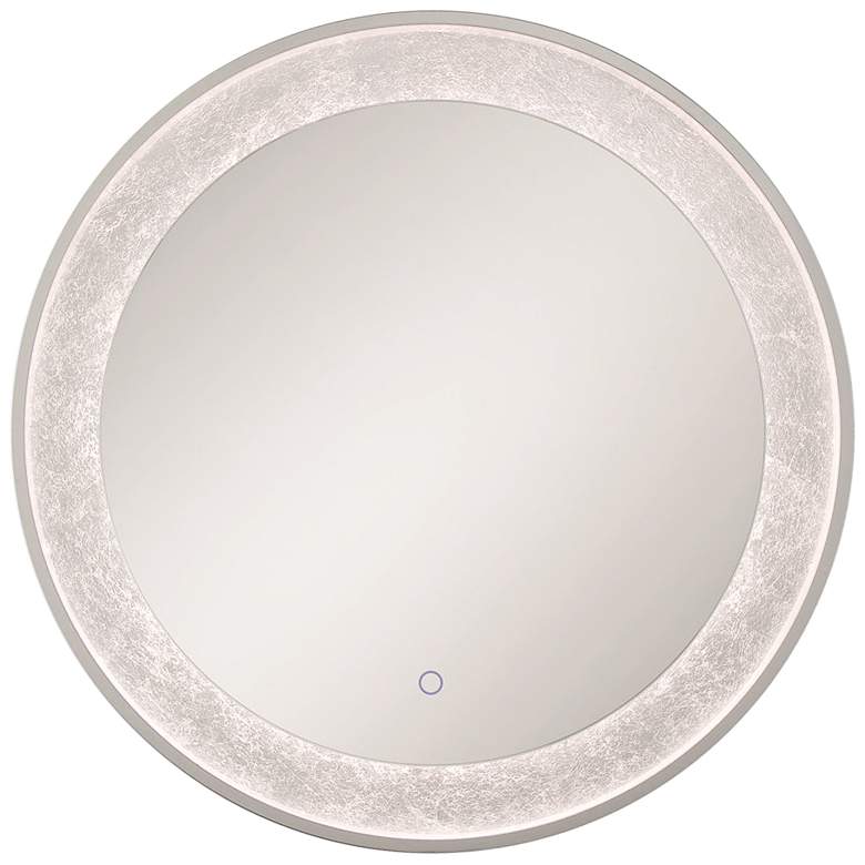 Image 1 Eurofase Edge-Lit Silver 30 inch Round LED Wall Mirror