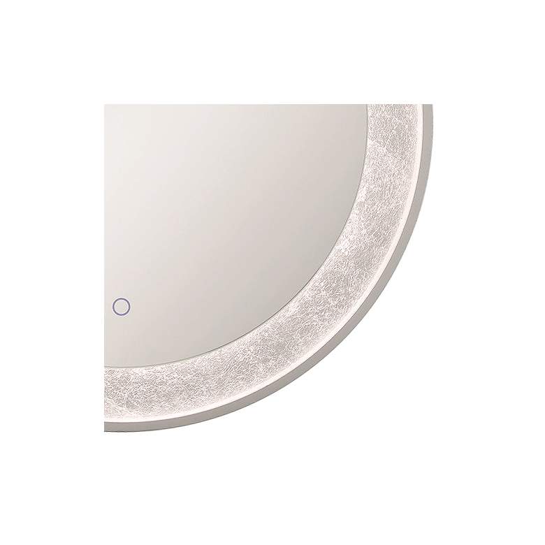Image 2 Eurofase Edge-Lit Silver 30" Round LED Wall Mirror more views