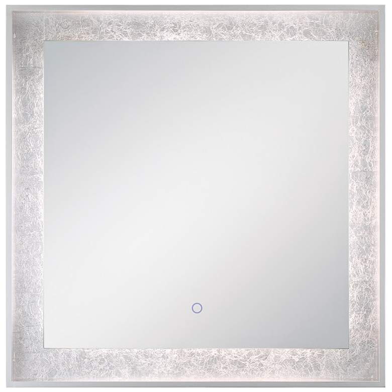 Image 1 Eurofase Edge-Lit Silver 32 inch Square LED Wall Mirror