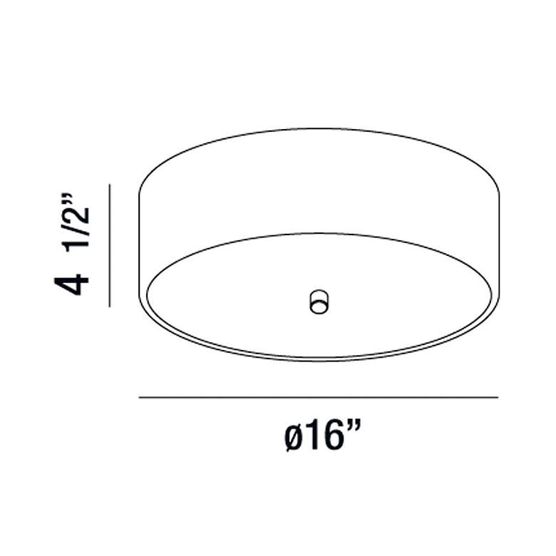 Image 2 Eurofase Element 16" Wide Flush Mount Modern Drum Ceiling Light more views