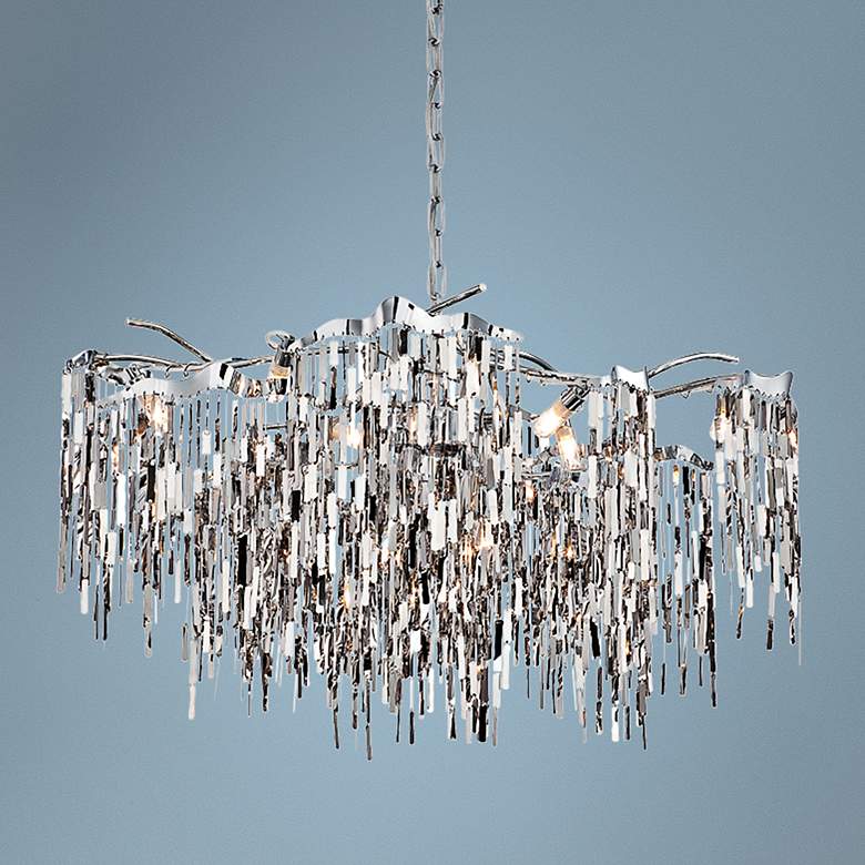 Image 1 Eurofase Elfassy 31 1/2" Wide Chrome 12-Light Chandelier