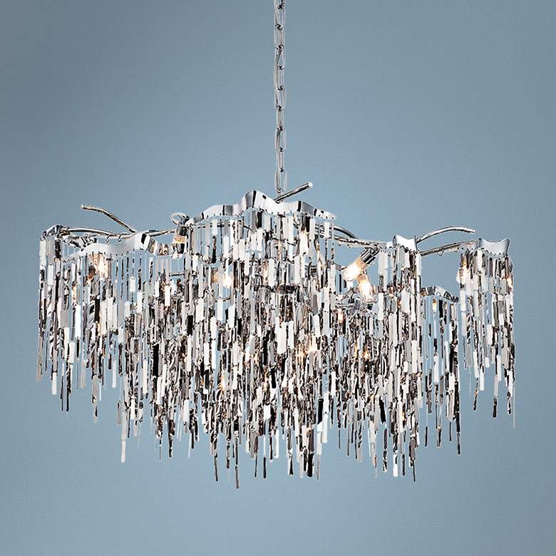 Image 1 Eurofase Elfassy 31 1/2 inch Wide Chrome 12-Light Chandelier