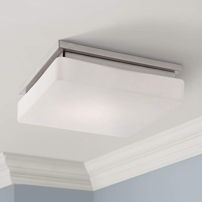 Image 1 Eurofase Ellsworth 11 1/2" Square LED Opal Ceiling Light