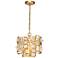 Eurofase Elrose 13 1/4" Wide Gold 3-Light Chandelier