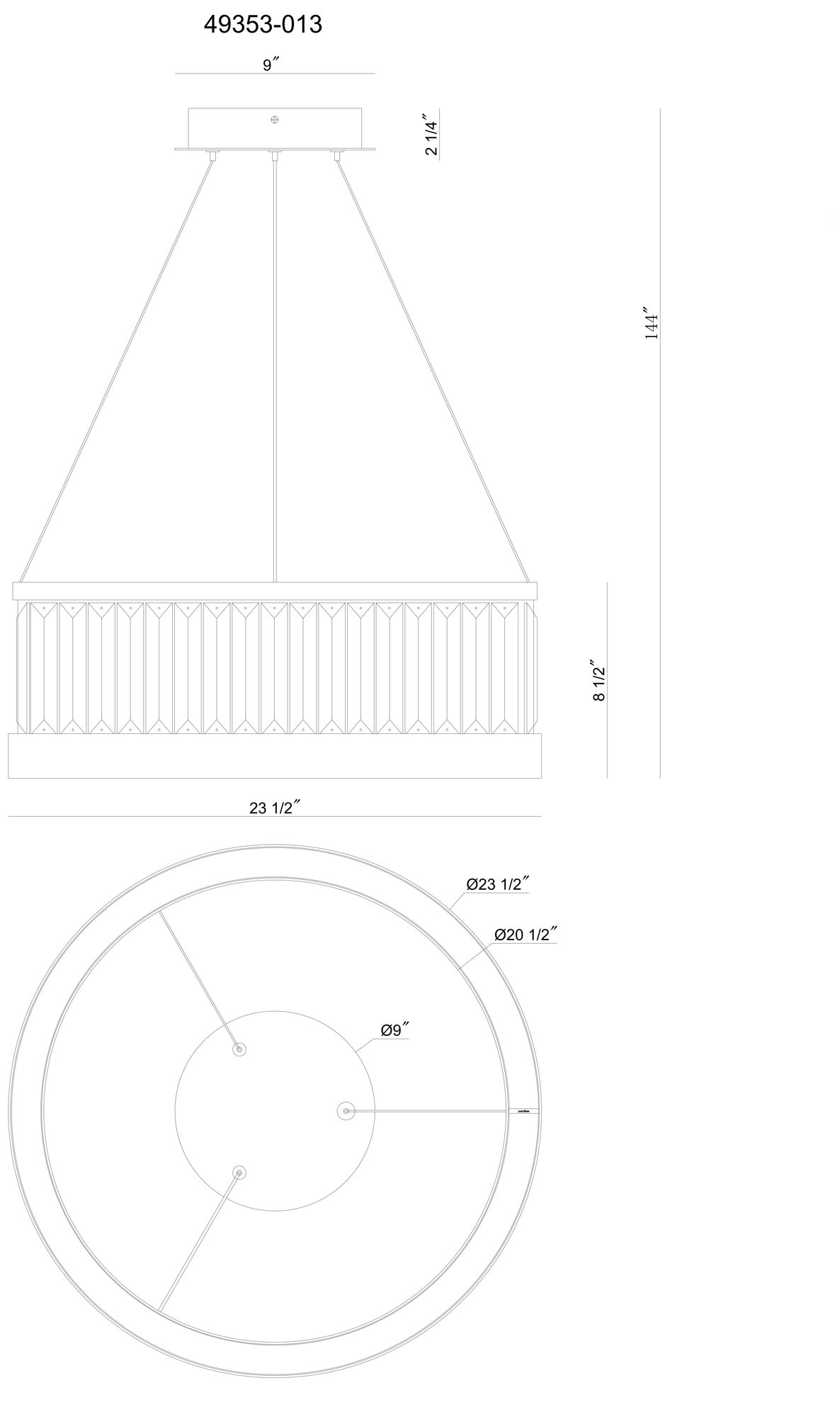 Image 4 Eurofase Empra 24" Integrated LED Pendant in Gold more views