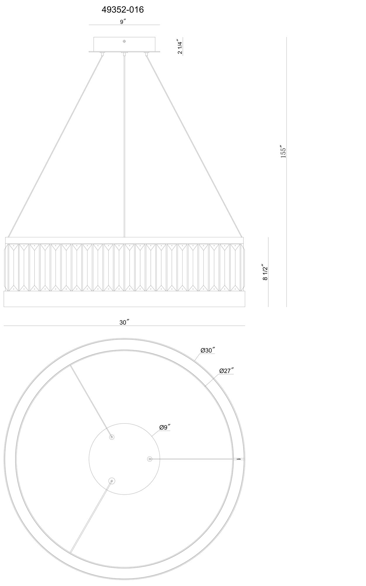 Image 4 Eurofase Empra 30" Integrated LED Chandelier in Gold more views