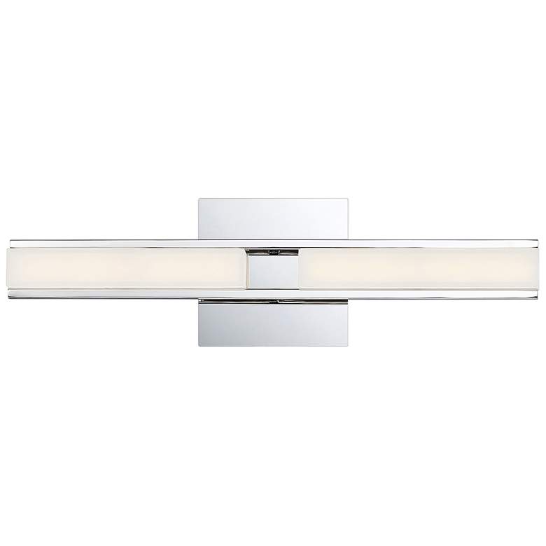 Image 1 Eurofase Fanton 19 1/4 inch Wide Chrome 2-Light LED Bath Light