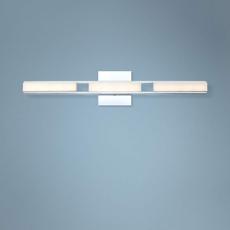 Image 1 Eurofase Fanton 30 inch Wide Chrome 3-Light LED Bath Light