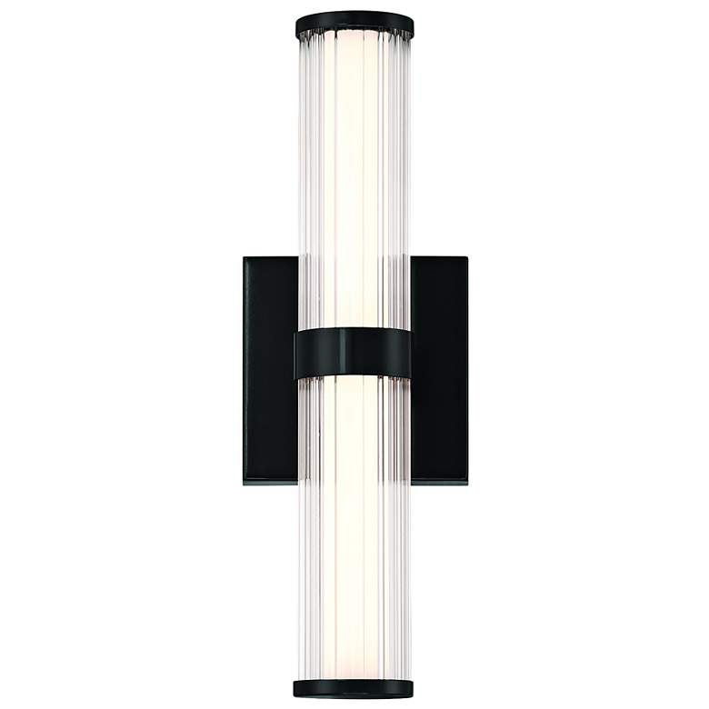 Image 3 Eurofase Fayton 14" High Matte Black LED Wall Sconce more views