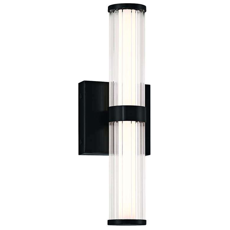 Image 4 Eurofase Fayton 14" High Matte Black LED Wall Sconce more views