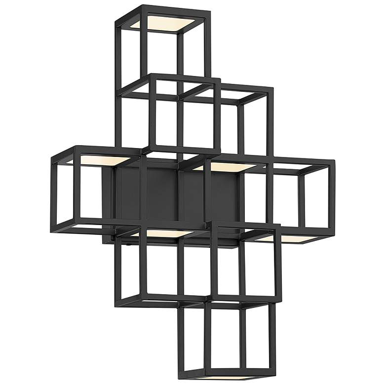 Image 1 Eurofase Ferro 14 1/4" High Black 6-Light LED Wall Sconce