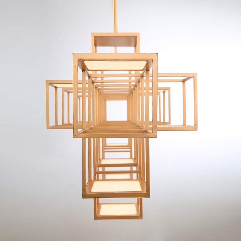 Image 2 Eurofase Ferro 21 In. x 15.50 Integrated LED Chandelier in Gold more views