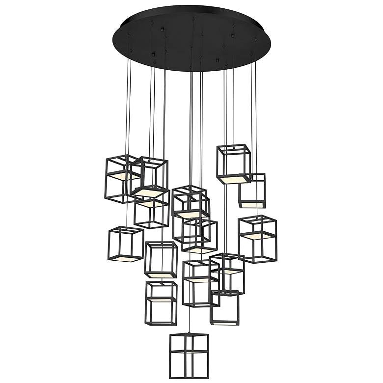 Image 1 Eurofase Ferro 32" Wide Matte Black 16-Light LED Pendant