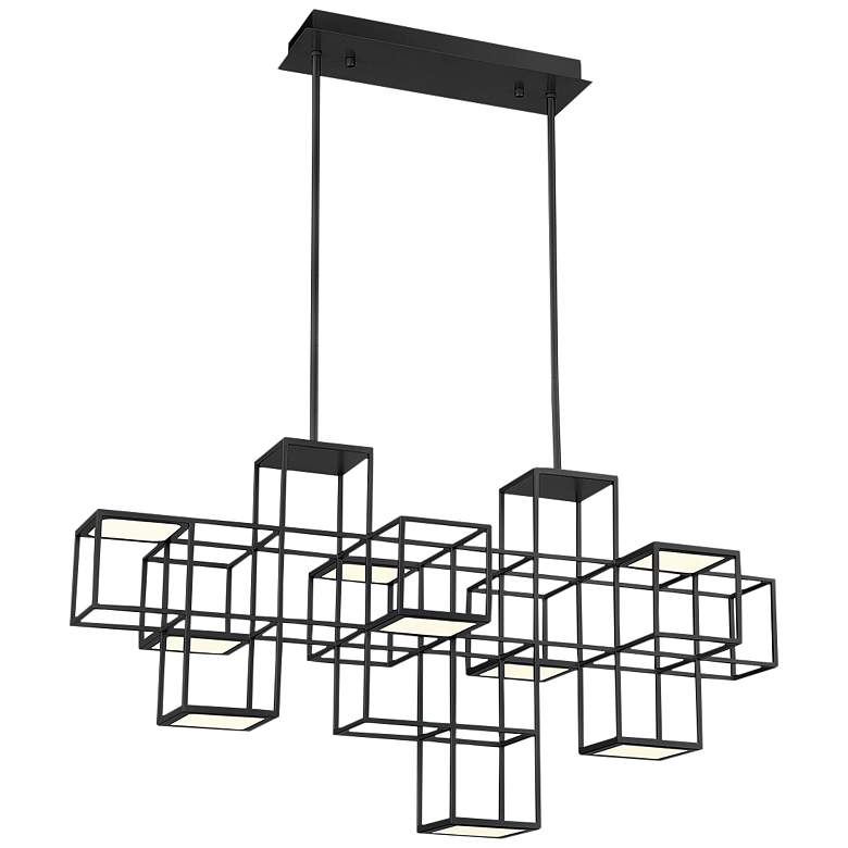 Image 1 Eurofase Ferro 55 inch Wide Black LED Linear Chandelier