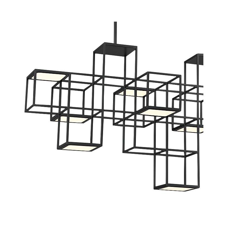 Image 2 Eurofase Ferro 55" Wide Black LED Linear Chandelier more views