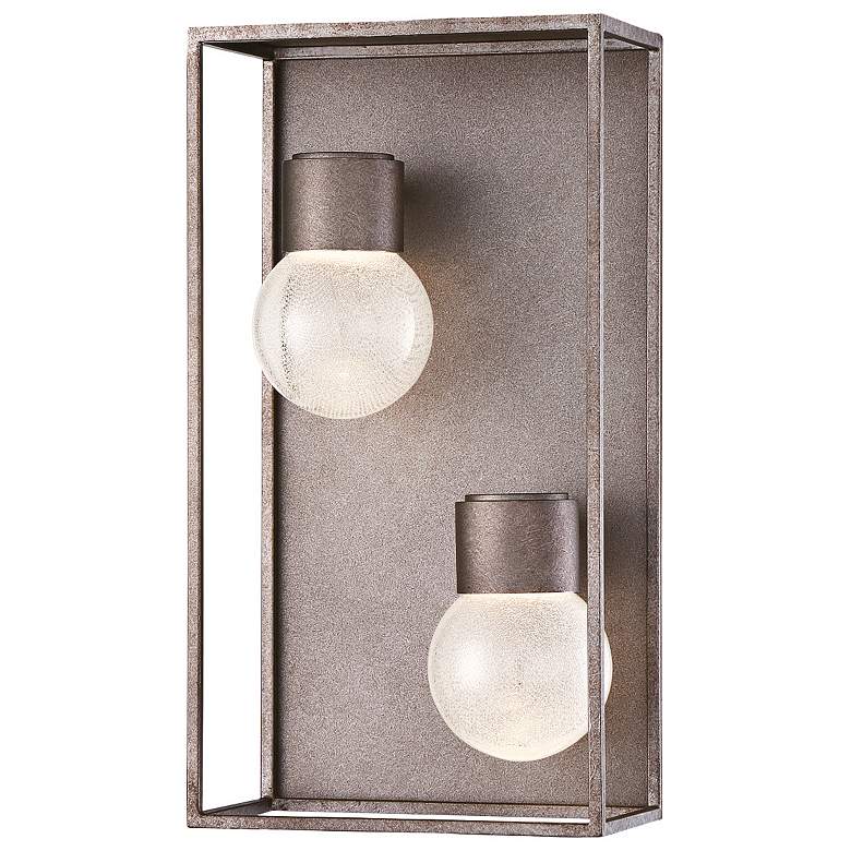 Image 1 Eurofase Gibson 13 3/4"H Gray 2-Light LED Outdoor Wall Light