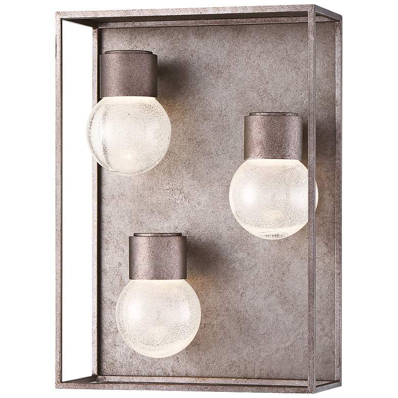 Image 1 Eurofase Gibson 13 3/4"H Gray 3-Light LED Outdoor Wall Light