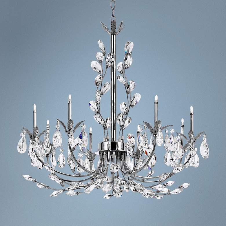 Image 1 Eurofase Giselle 25 1/4" Wide Chrome Crystal Chandelier