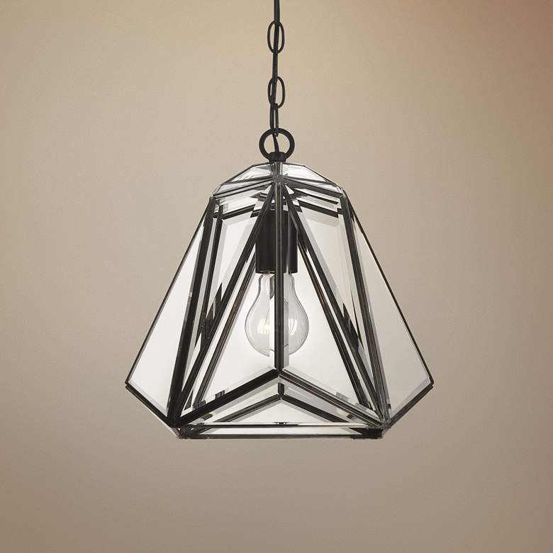Image 1 Eurofase Glacier 11 1/2" Wide Bronze Lantern Mini-Pendant