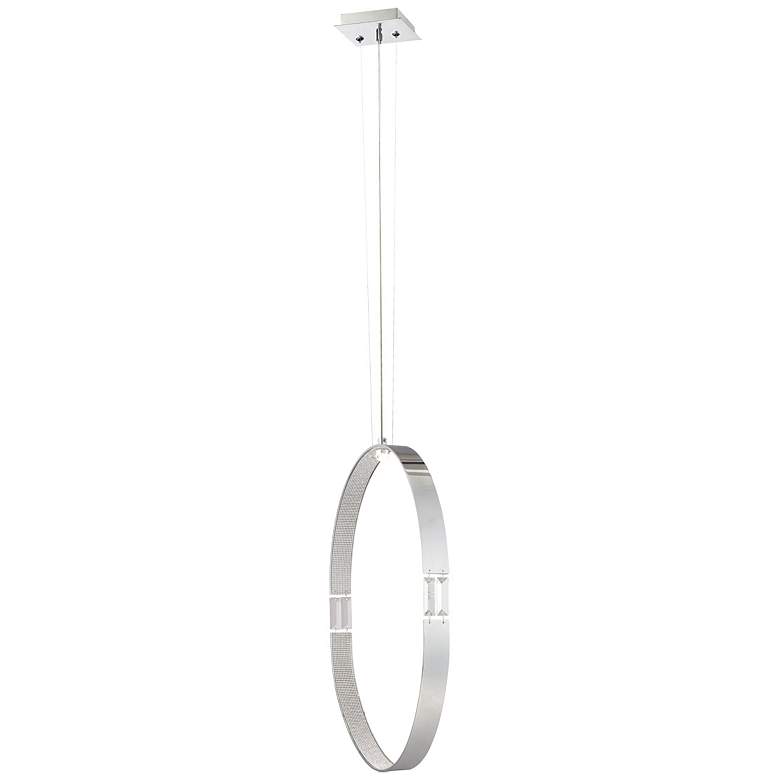 Image 1 Eurofase Glade 22.25 In. x 1.75 In. Pendant in Chrome