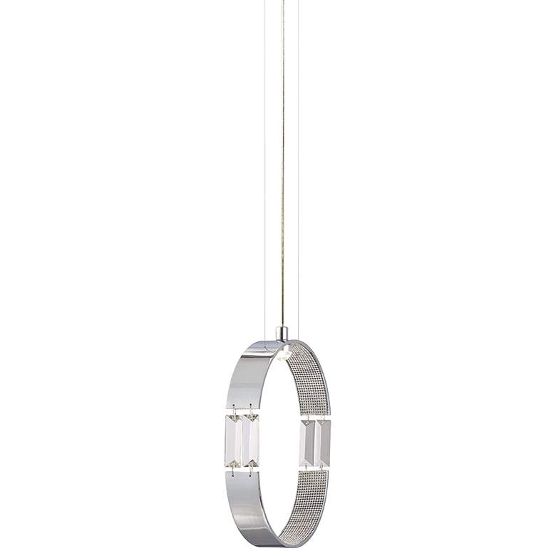 Image 1 Eurofase Glade 7 3/4 inch Wide Chrome LED Mini Pendant