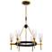 Eurofase Gladstone 28"W Brass and Black 6-Light Chandelier