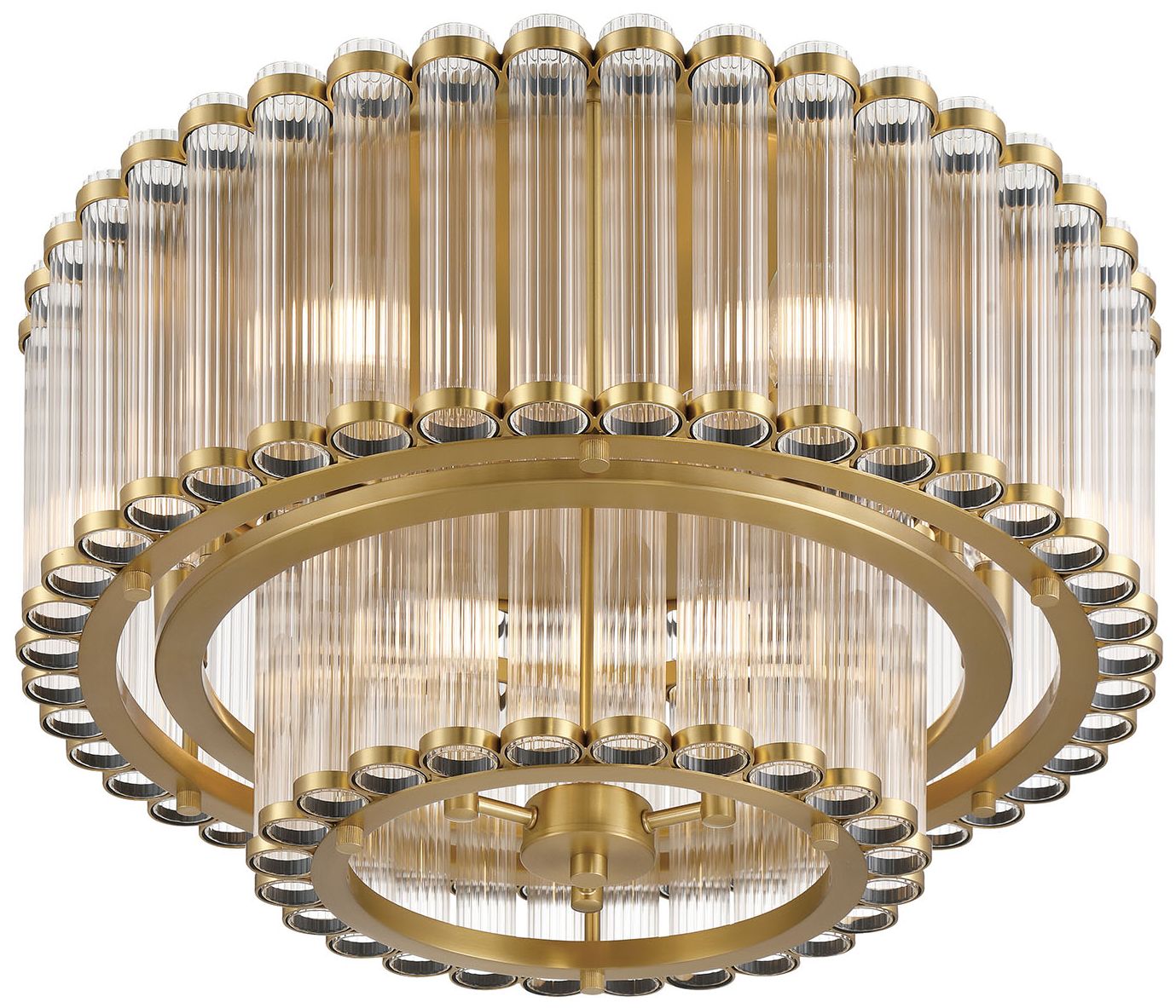 Image 3 Eurofase Glasbury 2-Tiers 9-Light 24" Flush Mount in Gold more views