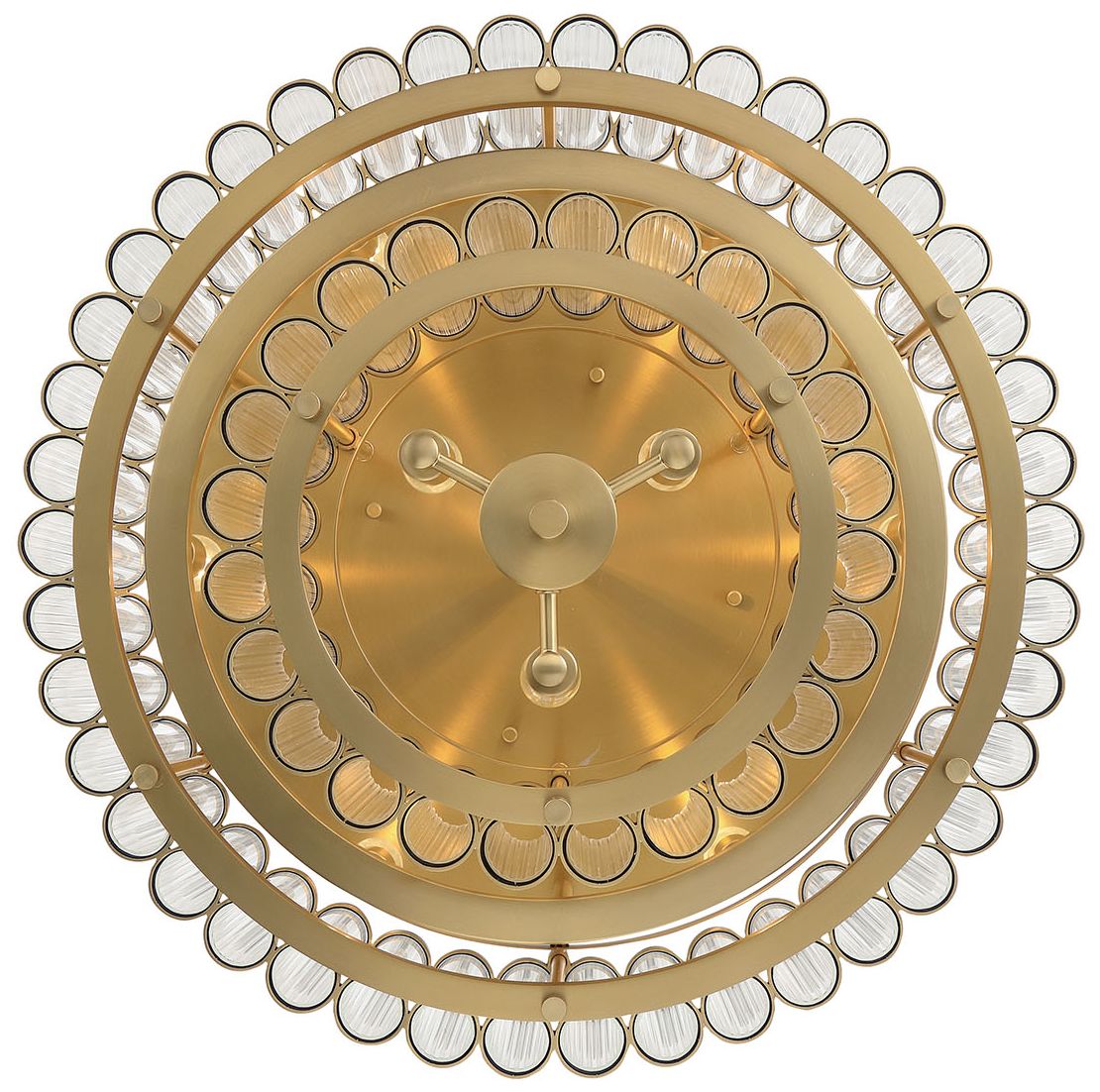 Image 4 Eurofase Glasbury 2-Tiers 9-Light 24" Flush Mount in Gold more views