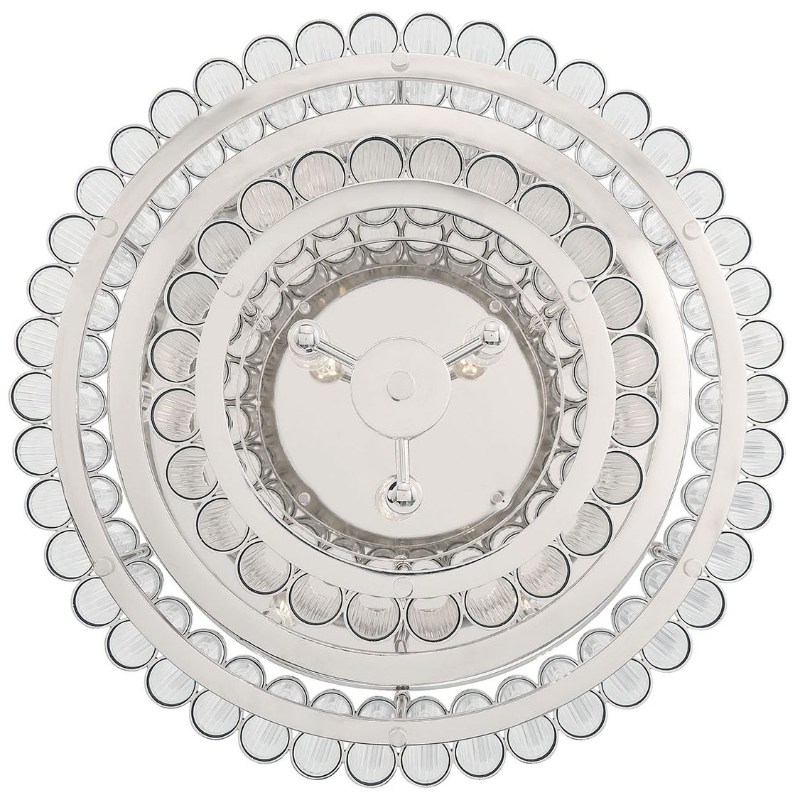 Image 4 Eurofase Glasbury 2-Tiers 9-Light 24" Flush Mount in Polished Nickel more views