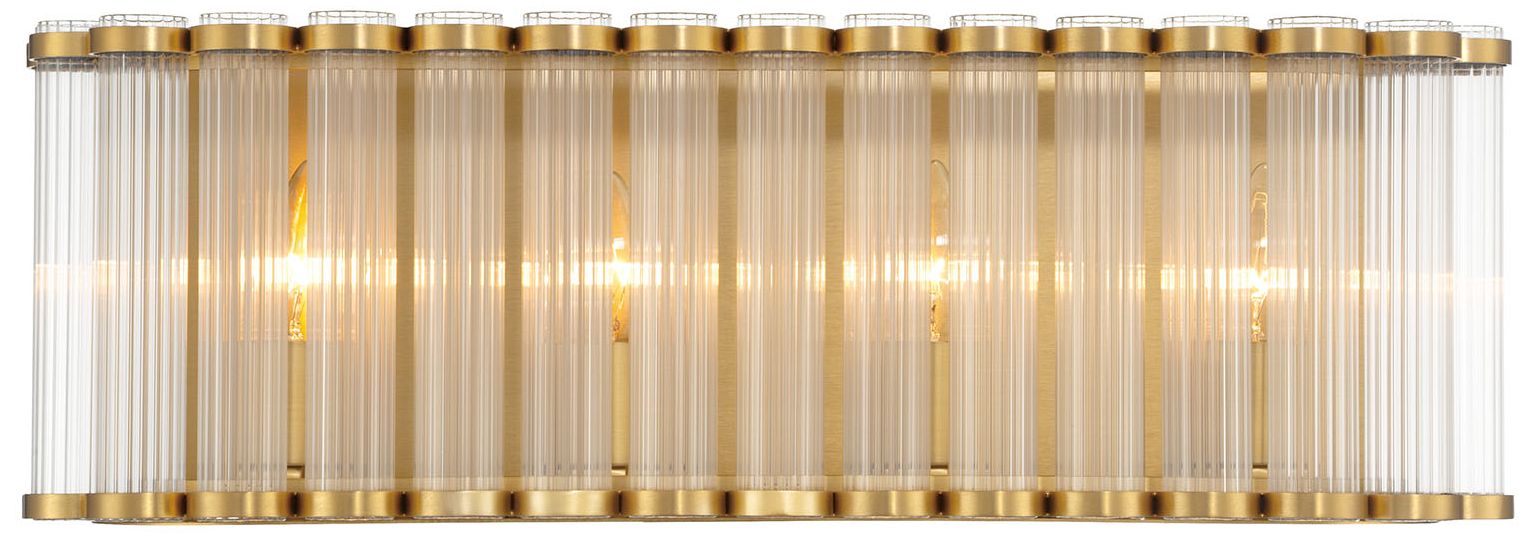 Image 2 Eurofase Glasbury 4-Light 24" Vanity Light in Gold