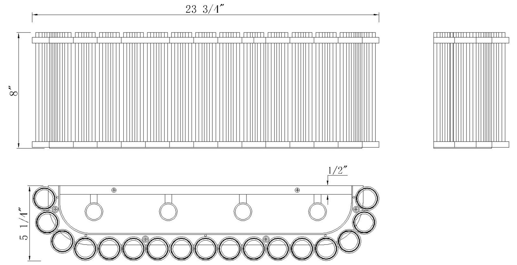 Eurofase Glasbury 4-Light 24" Vanity Light in Gold