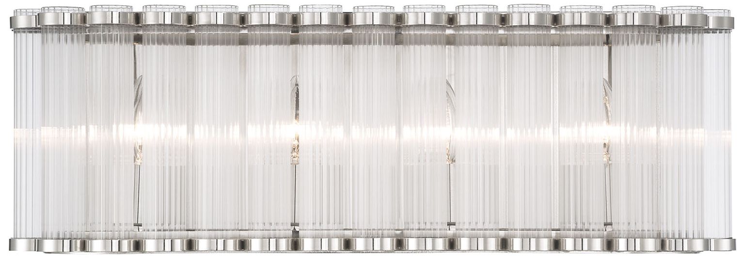 Eurofase Glasbury 4-Light 24" Vanity Light in Polished Nickel