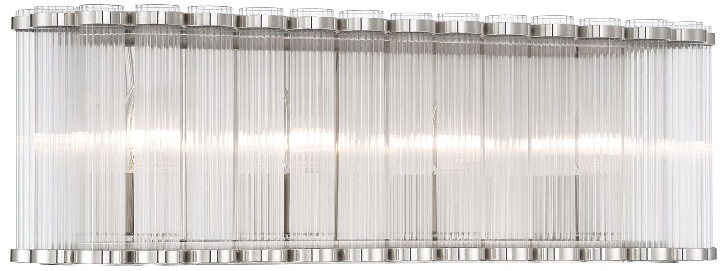 Image 3 Eurofase Glasbury 4-Light 24" Vanity Light in Polished Nickel more views