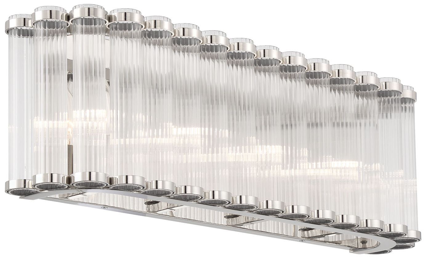 Image 6 Eurofase Glasbury 4-Light 24" Vanity Light in Polished Nickel more views