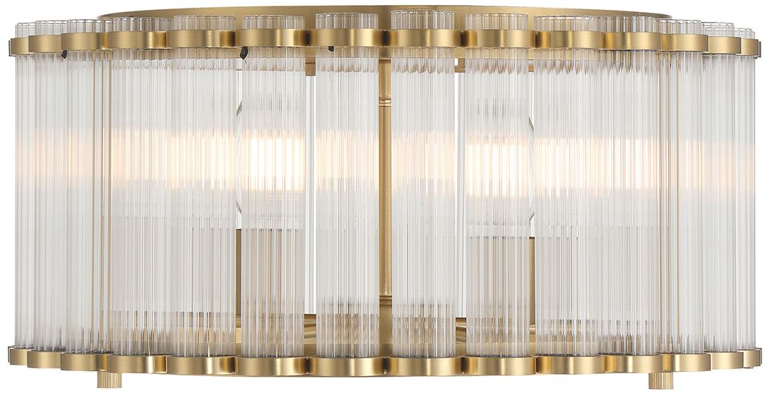 Eurofase Glasbury 5-Light 18" Flush Mount - Gold