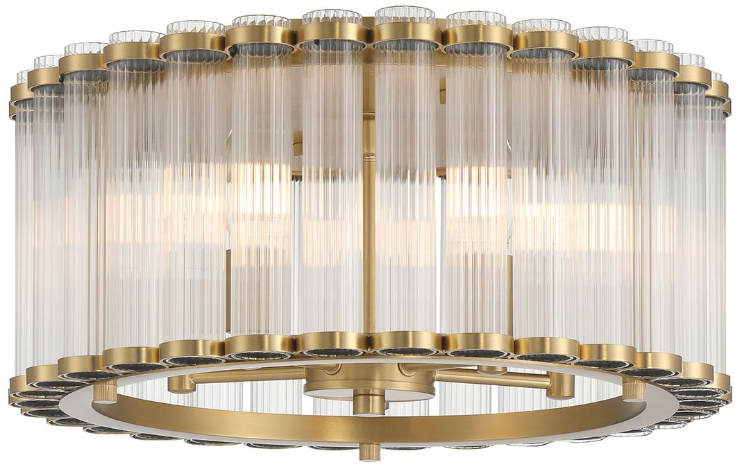 Image 2 Eurofase Glasbury 5-Light 18" Flush Mount - Gold more views