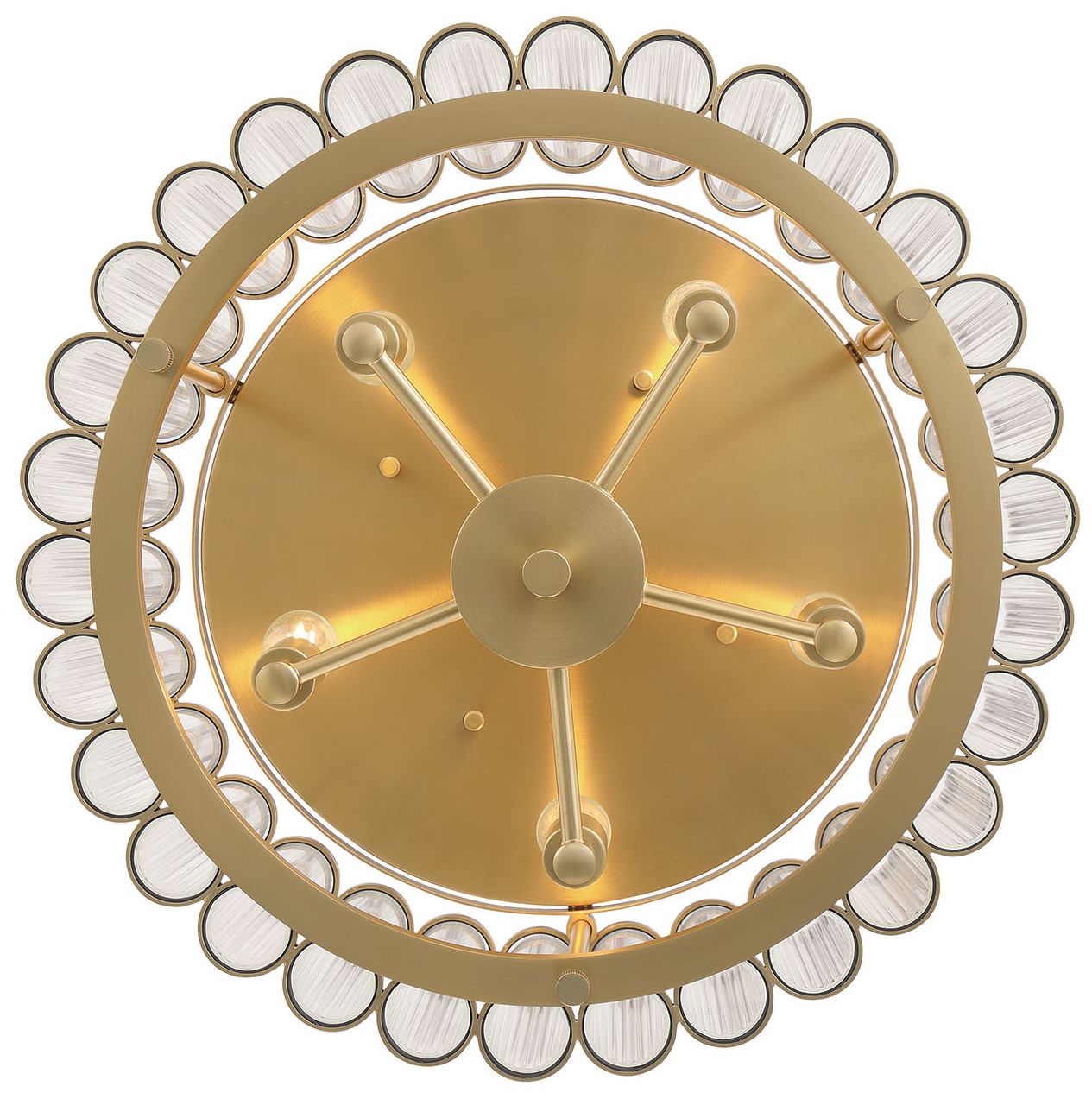 Image 4 Eurofase Glasbury 5-Light 18" Flush Mount - Gold more views
