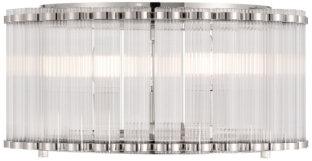 Eurofase Glasbury 5-Light 18" Flush Mount in Polished Nickel