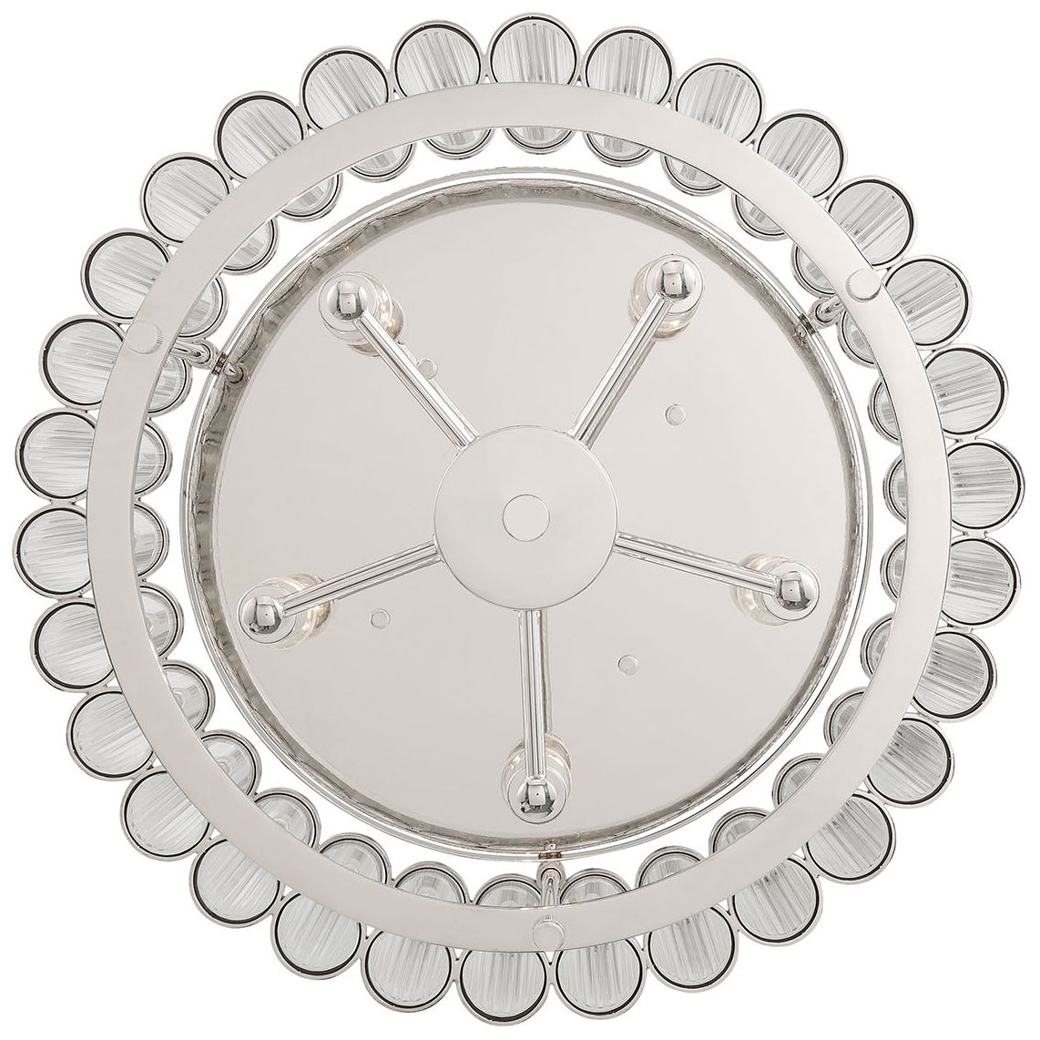 Image 4 Eurofase Glasbury 5-Light 18" Flush Mount in Polished Nickel more views