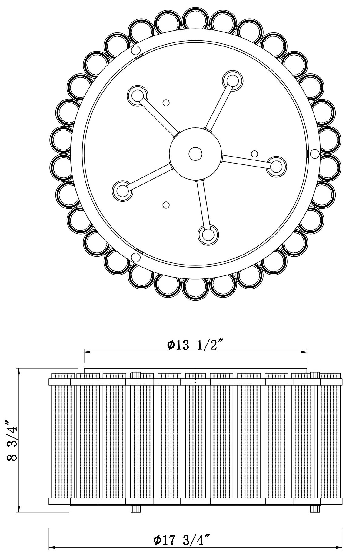Image 5 Eurofase Glasbury 5-Light 18" Flush Mount in Polished Nickel more views