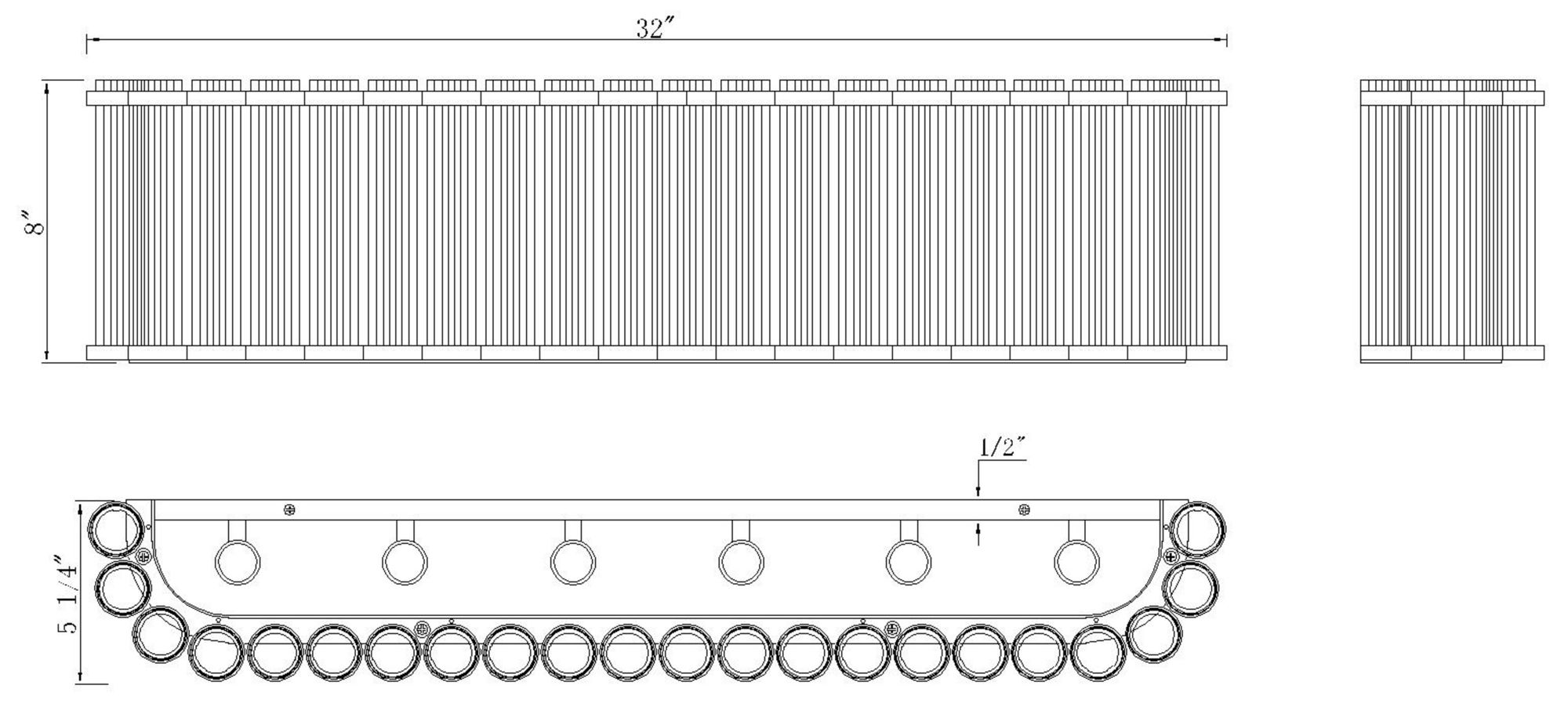 Image 4 Eurofase Glasbury 6-Light, 32" Vanity Light in Gold more views