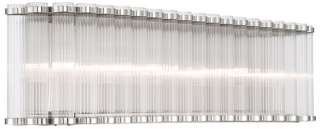 Image 4 Eurofase Glasbury 6-Light Vanity-Light, 32 Vanity Light in Polished Nickel more views