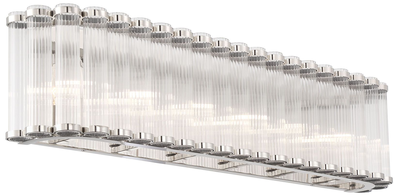 Image 6 Eurofase Glasbury 6-Light Vanity-Light, 32 Vanity Light in Polished Nickel more views