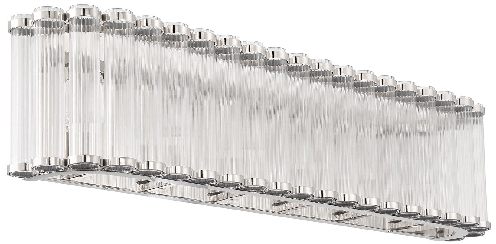 Image 7 Eurofase Glasbury 6-Light Vanity-Light, 32 Vanity Light in Polished Nickel more views