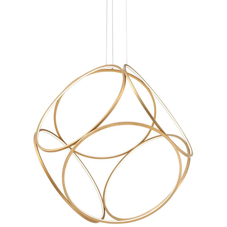 Image 1 Eurofase Glenview 34" Wide Brushed Gold LED Chandelier